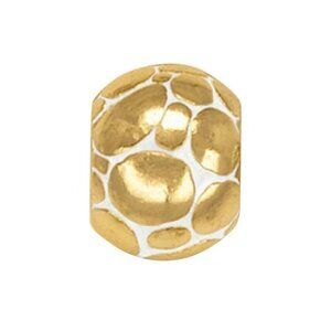 Lot of 2  Brighton pebble  beads   Gold/White NWOT  2 beads